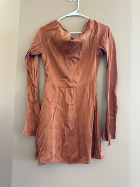 LPA Terracotta Rust Cowl Neck dress